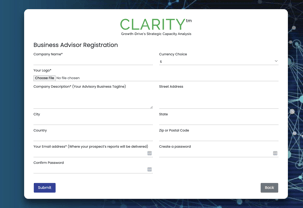 Register for your Free CLARITY Strategic Capacity Analysis Lead Generator Account